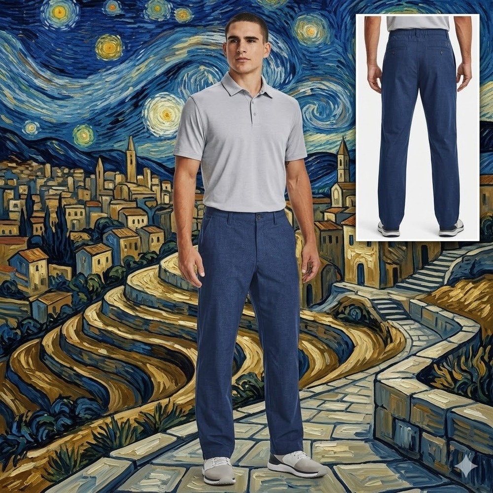 Under Armour Match Play Golf Pants Mens 32x30 Academy Blue Textured 1259430
